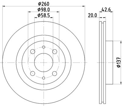 MINTEX MDC1784 Тормозные диски  для LADA 110 (Лада 110)
