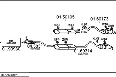 SISTEM DE ESAPAMENT MTS RENA63840A010360