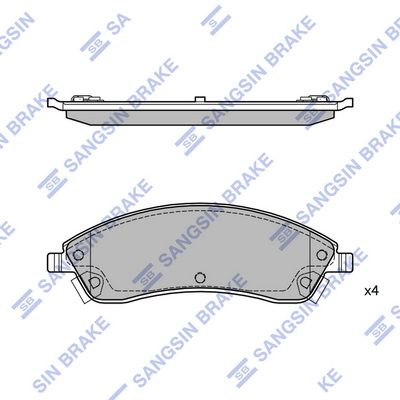 Комплект тормозных колодок, дисковый тормоз Hi-Q SP2253 для CADILLAC SRX