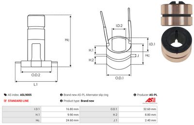 COLECTOR ALTERNATOR AS-PL ASL9005 2