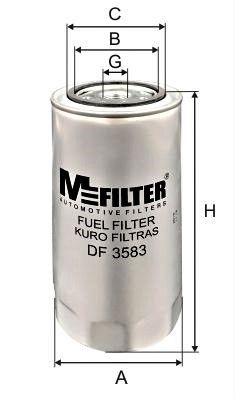 Топливный фильтр MFILTER DF 3583 для OPEL KAPITÄN