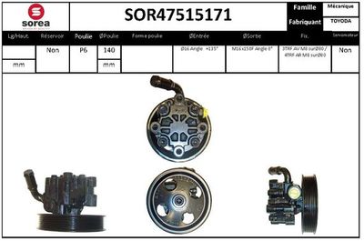 EAI SOR47515171 Насос гидроусилителя руля для CHRYSLER VOYAGER IV (RG, RS)