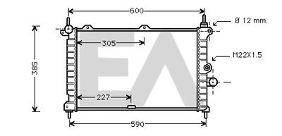 EACLIMA 31R54102 Радиатор охлаждения двигателя для OPEL ASTRA F Фургон/универсал (T92)