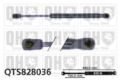 QUINTON HAZELL QTS828036 Амортизатор багажника и капота  для SUZUKI SX4 (Сузуки Сx4)