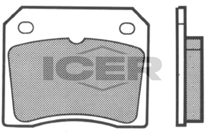 комплект спирачно феродо, дискови спирачки ICER 180043
