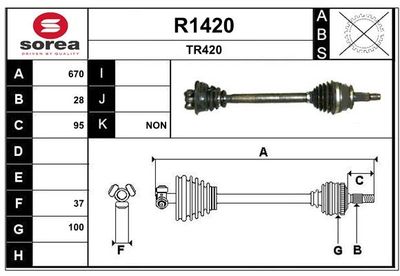 ANTRIEBSWELLE SNRA R1420