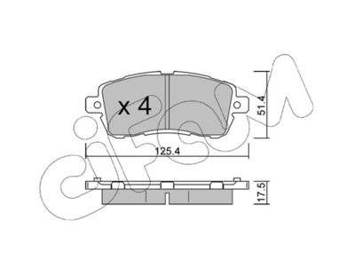 Brake Pad Set, disc brake 822-1185-0