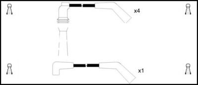 Комплект проводов зажигания LEMARK HOES160 для PEUGEOT 405