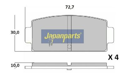 Bremsekloss sett JAPANPARTS PP-MC01