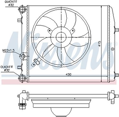 RADIATOR RACIRE MOTOR NISSENS 64103 6