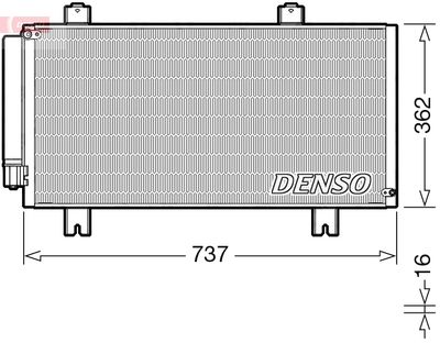 Конденсатор, кондиционер DENSO DCN40029 для HONDA JAZZ