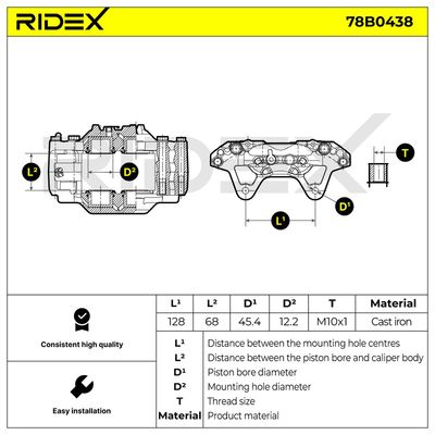 спирачен апарат RIDEX