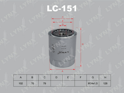 LC-151 LYNXauto Масляный фильтр