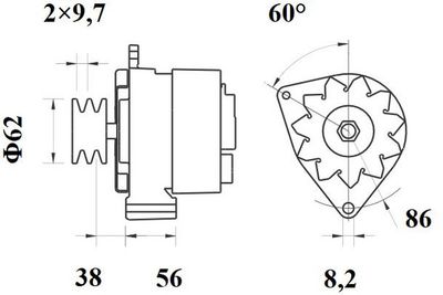 GENERATOR / ALTERNATOR MAHLE MG523 1