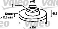 Тормозной диск VALEO 186223 для RENAULT ESPACE