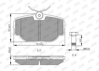 BREMSBELAGSATZ SCHEIBENBREMSE JURID 573067J 1
