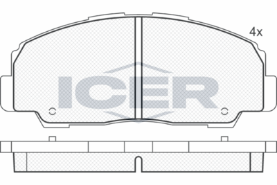 Комплект тормозных колодок, дисковый тормоз ICER 141022 для DAIHATSU WILDCAT/ROCKY