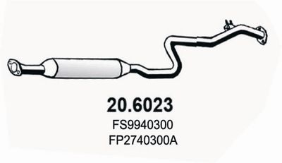 ASSO 20.6023 Глушитель выхлопных газов  для MAZDA 626 V Station Wagon (GW) 1.8