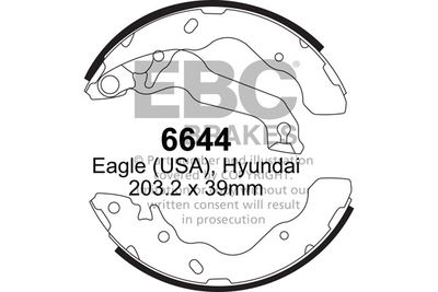 EBC Brakes 6644 Тормозные колодки барабанные  для HYUNDAI MATRIX (Хендай Матриx)