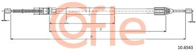Тросик, cтояночный тормоз COFLE 92.10.6543 для RENAULT TWINGO