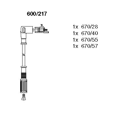 Комплект проводов зажигания BREMI 600/217 для LANCIA YPSILON