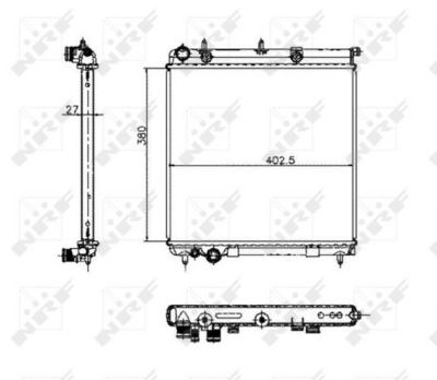 Radiator, engine cooling 50447