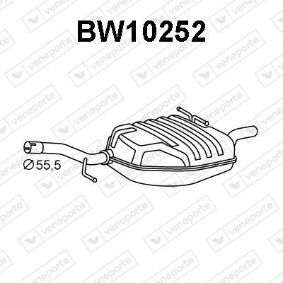 Глушитель выхлопных газов конечный VENEPORTE BW10252 для BMW 6