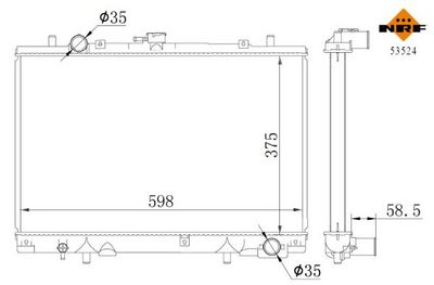 RADIATOR RACIRE MOTOR NRF 53524 1