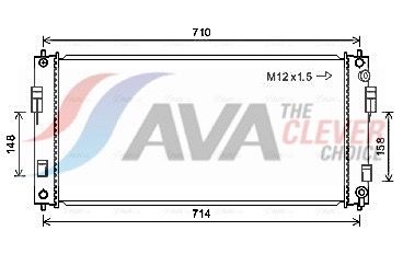 радиатор, охлаждане на двигателя AVA Clever Choice DN2391