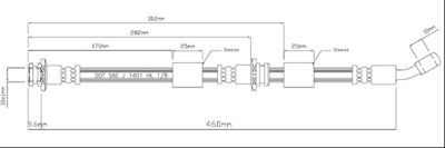 MOTAQUIP VBJ371 Тормозной шланг  для NISSAN MICRA II (K11) 1.0 i 16V