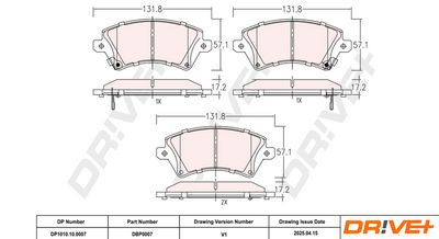 BREMSBELAGSATZ SCHEIBENBREMSE DR!VE+ DP1010100007 2
