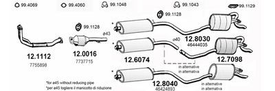 SISTEM DE ESAPAMENT ASSO ART0870