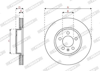 BREMSSCHEIBE FERODO DDF2664C 1
