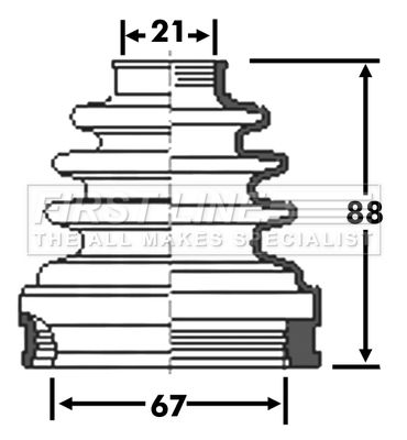 Bellow, drive shaft FIRST LINE FCB6313