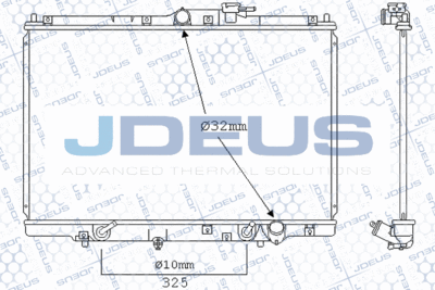 JDEUS 013N21 Радиатор охлаждения двигателя  для HONDA SHUTTLE (Хонда Шуттле)