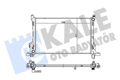 Радиатор, охлаждение двигателя KALE OTO RADYATÖR 355635 для NISSAN NV300