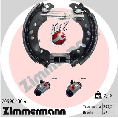 ZIMMERMANN 20990.130.4 Гальмівні колодки барабанні для SMART (Смарт)