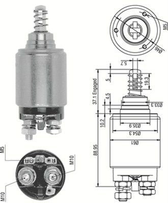 Solenoidinis jungiklis, starteris