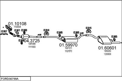 SISTEM DE ESAPAMENT MTS FORD56799A009643