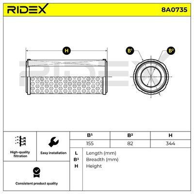 въздушен филтър RIDEX