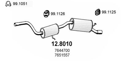 AMORTIZOR ZGOMOT MIJLOC/SPATE ASSO 128010