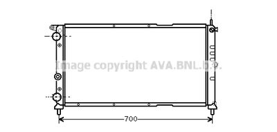 Радиатор, охлаждение двигателя AVA QUALITY COOLING FTA2143 для FIAT PUNTO