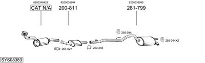 Układ wydechowy BOSAL SYS08383