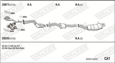 SISTEM DE ESAPAMENT WALKER BWH14802