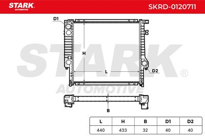 радиатор, охлаждане на двигателя STARK SKRD-0120711