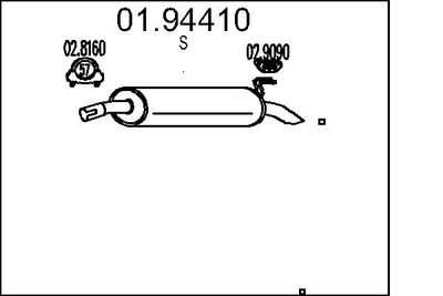 Глушитель выхлопных газов конечный MTS 01.94410 для FIAT MAREA