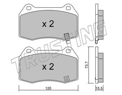 TRUSTING 754.0 Тормозные колодки и сигнализаторы для NISSAN 350Z Roadster (Z33) 3.5 TRUSTING 754.0 Тормозные колодки и сигнализаторы для NISSAN 350Z Roadster (Z33) 3.5
