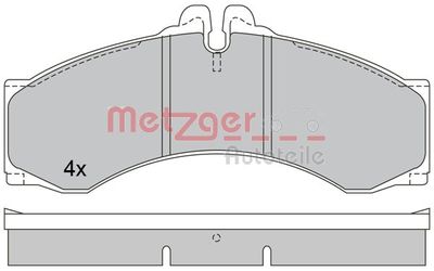 Комплект тормозных колодок, дисковый тормоз METZGER 1170400 для MERCEDES-BENZ VARIO