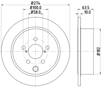Тормозной диск HELLA 8DD 355 120-341 для SUBARU XV