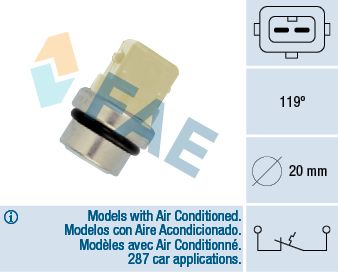 FAE 35310 Датчик температуры охлаждающей жидкости  для SEAT INCA (Сеат Инка)